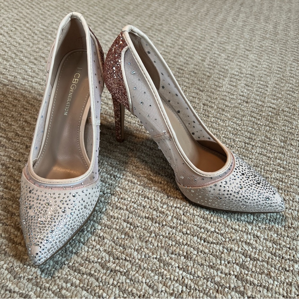 BCBGeneration sparkling pink pumps, worn once